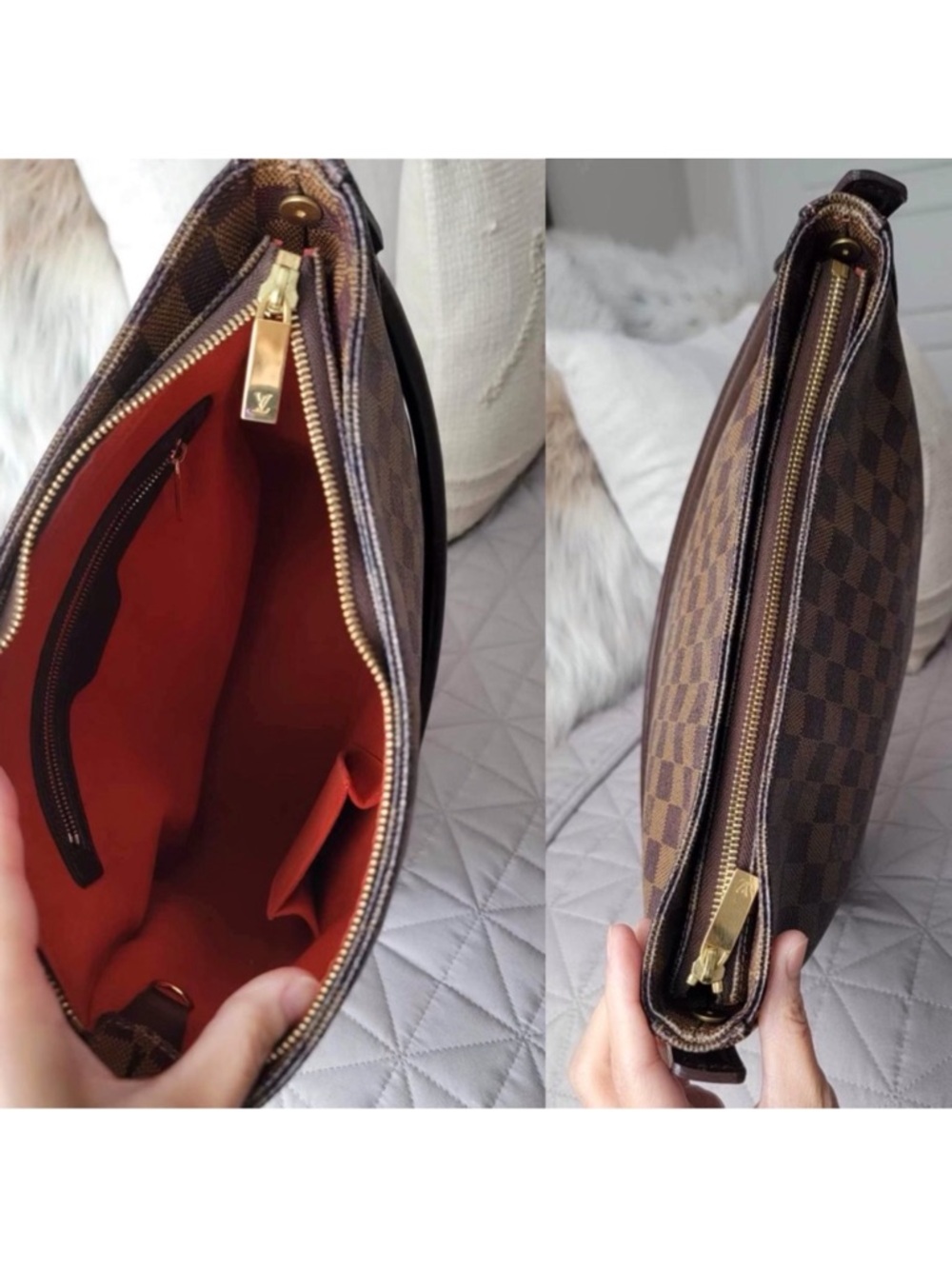 💎✨ BEAUTIFUL ✨💎 RARE LOOPING GM DAMIER EBENE LOUIS VUITTON - Picture 4 of 9